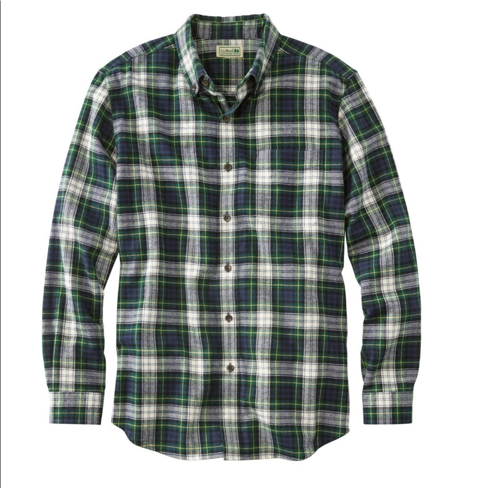 LLBean plaid flannel slightly fitted Dress Gordon